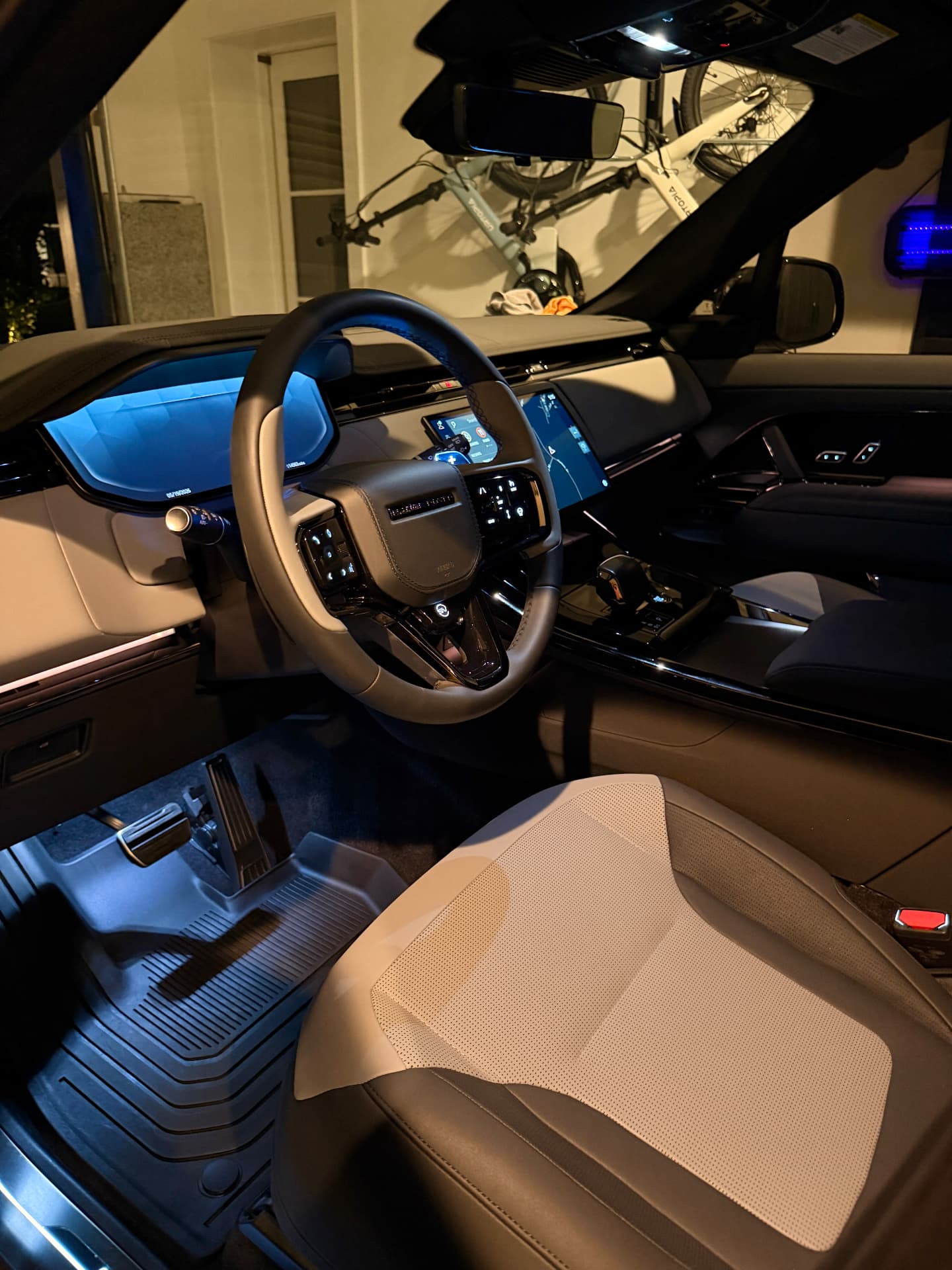 Range Rover interior with ambient lighting